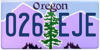 OR license plate 026EJE