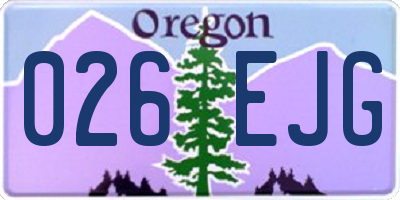 OR license plate 026EJG