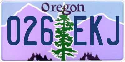 OR license plate 026EKJ