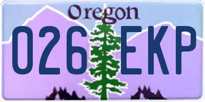 OR license plate 026EKP