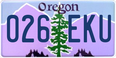 OR license plate 026EKU
