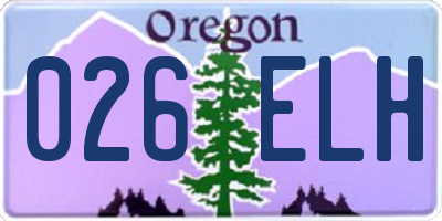 OR license plate 026ELH