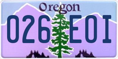 OR license plate 026EOI