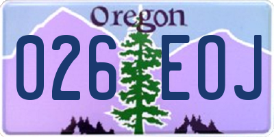 OR license plate 026EOJ