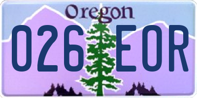 OR license plate 026EOR