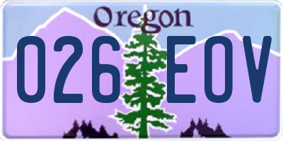 OR license plate 026EOV