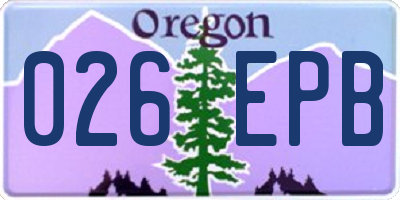 OR license plate 026EPB