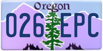 OR license plate 026EPC