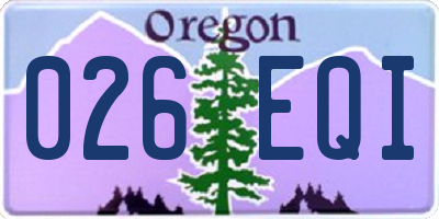 OR license plate 026EQI