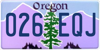 OR license plate 026EQJ