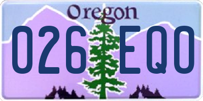 OR license plate 026EQO