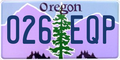 OR license plate 026EQP