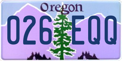 OR license plate 026EQQ