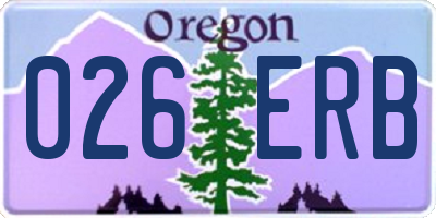 OR license plate 026ERB