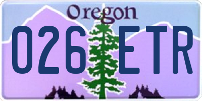 OR license plate 026ETR