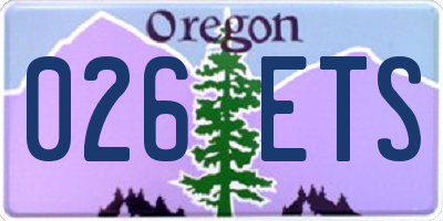 OR license plate 026ETS
