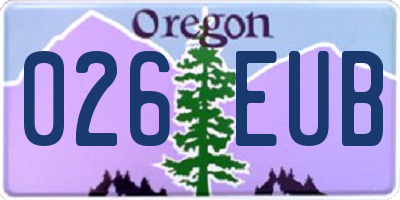 OR license plate 026EUB