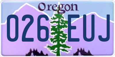 OR license plate 026EUJ