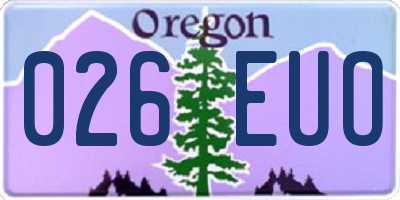 OR license plate 026EUO