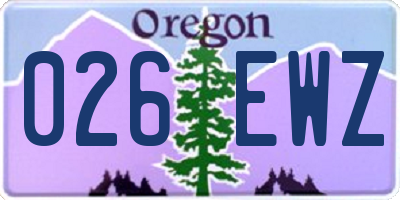 OR license plate 026EWZ