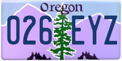 OR license plate 026EYZ