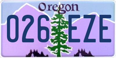OR license plate 026EZE