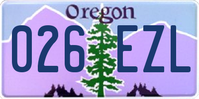 OR license plate 026EZL