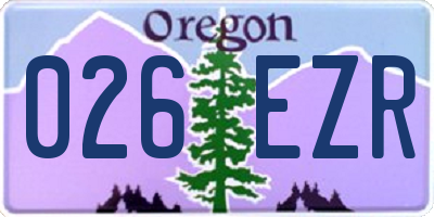 OR license plate 026EZR