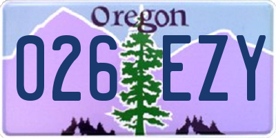 OR license plate 026EZY