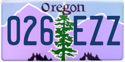 OR license plate 026EZZ