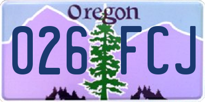 OR license plate 026FCJ