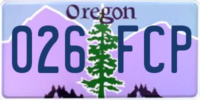 OR license plate 026FCP