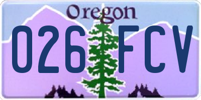 OR license plate 026FCV