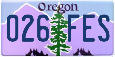OR license plate 026FES