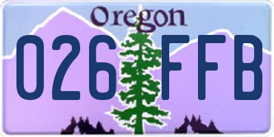 OR license plate 026FFB