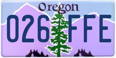 OR license plate 026FFE