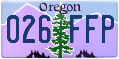 OR license plate 026FFP