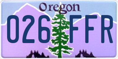 OR license plate 026FFR