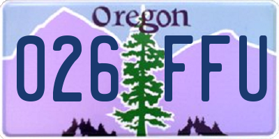 OR license plate 026FFU