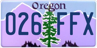 OR license plate 026FFX