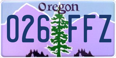 OR license plate 026FFZ