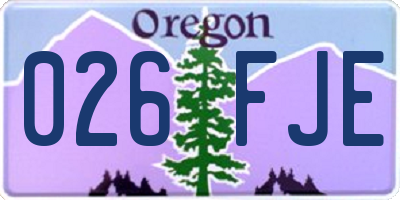 OR license plate 026FJE