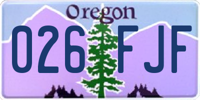 OR license plate 026FJF