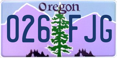 OR license plate 026FJG