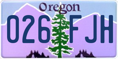 OR license plate 026FJH