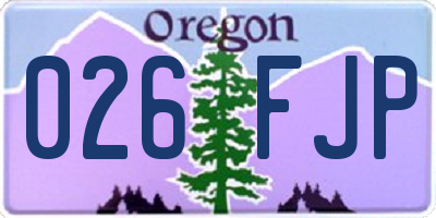 OR license plate 026FJP