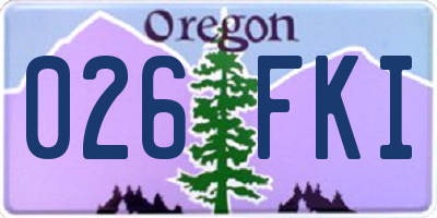 OR license plate 026FKI