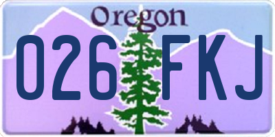 OR license plate 026FKJ