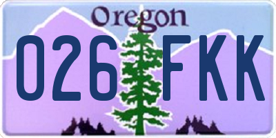 OR license plate 026FKK
