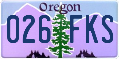 OR license plate 026FKS